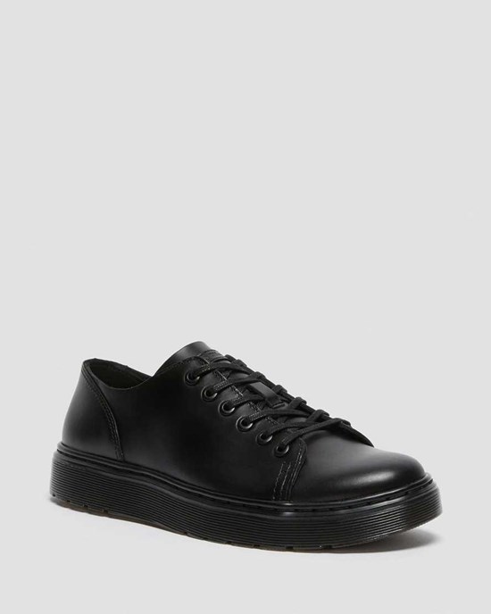 Black Brando Dr Martens Dante Brando Leather Women's Casual Shoes | 4986-WAXLO