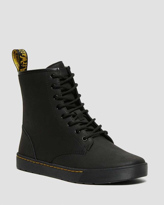 Black Dr Martens Cairo Leather Casual Shoes Men's Lace Up Boots | 6402-SDUZX