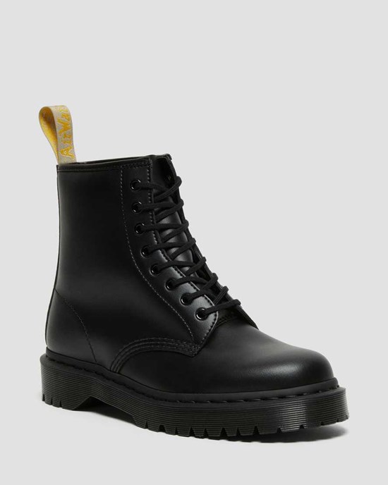 Black Felix Rub Off Dr Martens Vegan 1460 Bex Mono Men's Ankle Boots | 0451-VPXHF