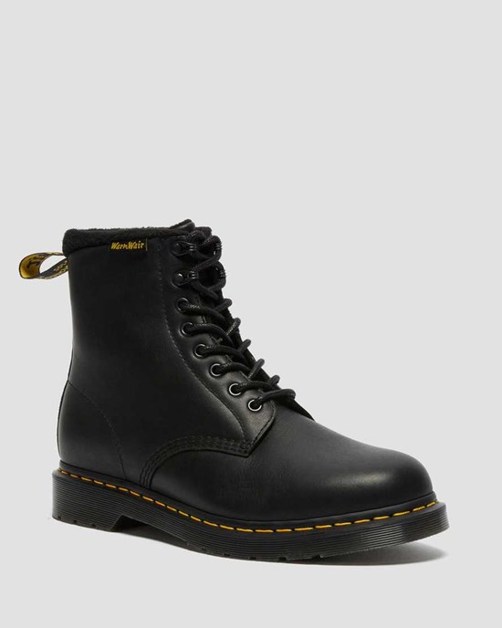 Black Valor Wp Dr Martens 1460 Pascal Warmwair Leather Men's Lace Up Boots | 9210-QTSZY