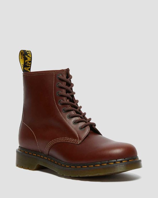 Brown Black Dr Martens 1460 Abruzzo Leather Men's Lace Up Boots | 0437-WIRSH