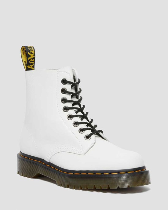 White Pisa Dr Martens 1460 Pascal Bex Pisa Leather Men's Lace Up Boots | 2394-DIEZC